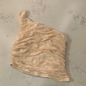 NWOT Emory Park One Shoulder Cream Top Size Small